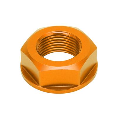 Écrou d'essieu de roue arrière de moto M20xP1.5 Remplacement en aluminium pour Yamaha YZ125YZ250 1999 ?2021Jaune