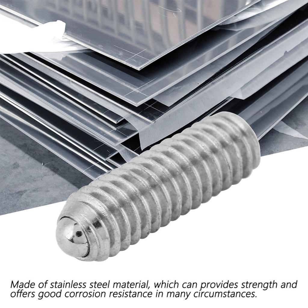 20pcs Set Stainless Steel Thread Hex Spring Ball Plunger Screw (M4*12)