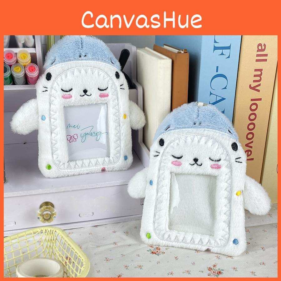 Adorable Creative Shark Cat Plush Card Holder For Instant Photo Display Id And
