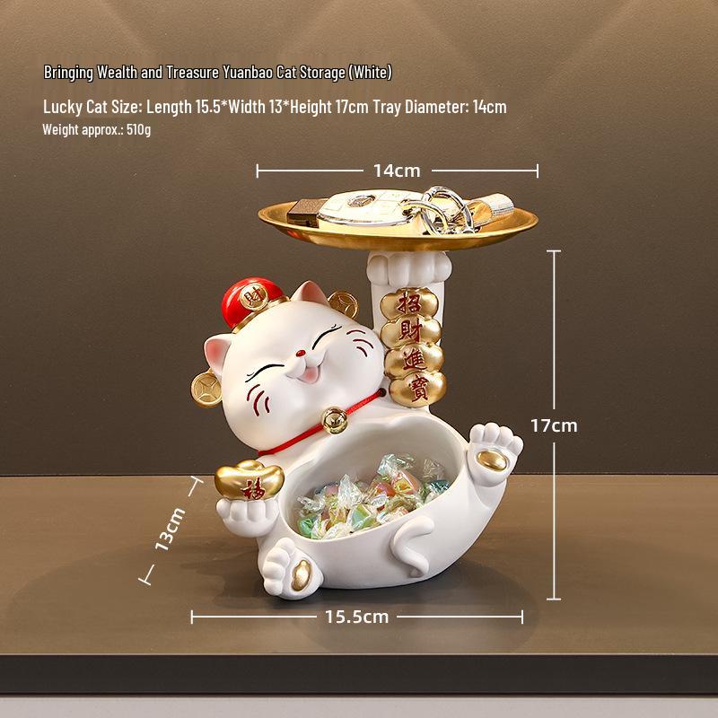 Cat Figurine - Perfect for Home Entry, Living Room, Wine Cabinet, or Shoe Cabinet Decoration; Ideal Housewarming Gift