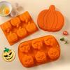 Halloween Moulds Pumpkin Shape Silicone Cake Mold DIY Halloween Skull Pumpkin Chocolate Cookie Baking Cake Pudding Fondant Tools