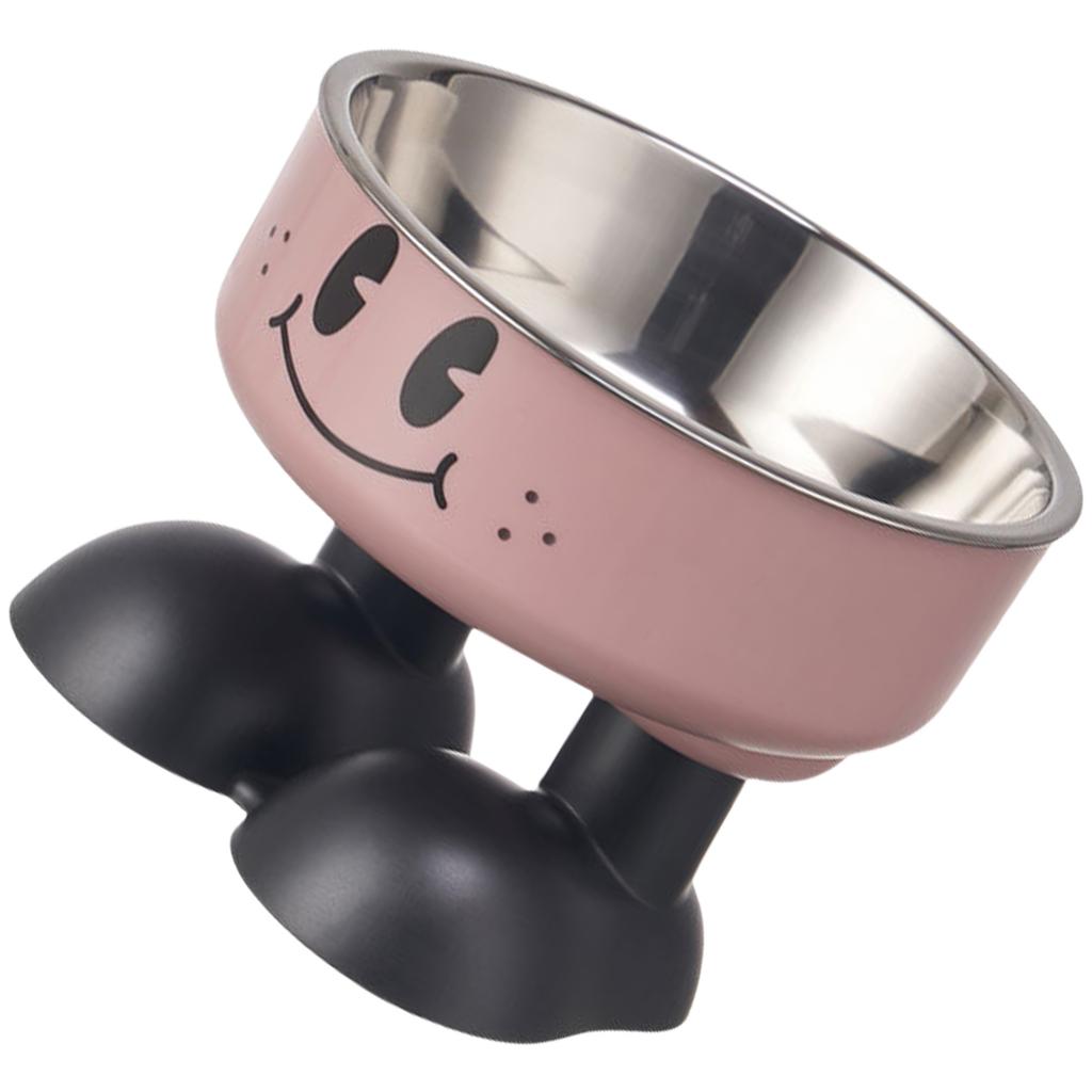 High Legged Pet Bowl For Comfortable Feeding And Watering Stainless Steel Large Capacity Dog Bowl With Neck Protections