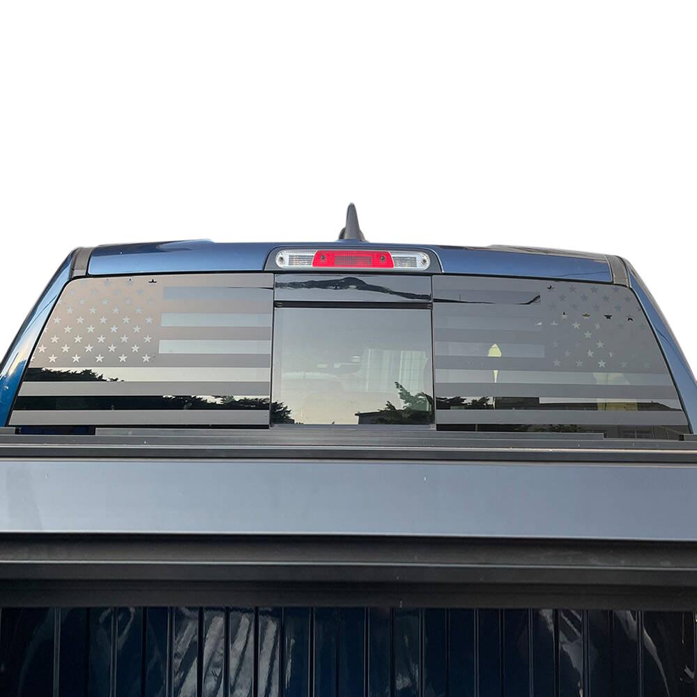 Car Rear Window Stickers Decoration PVC Decal Trim for Dodge RAM 2009-2025 Rear Windshield USA Flag Sticker Exterior Accessories