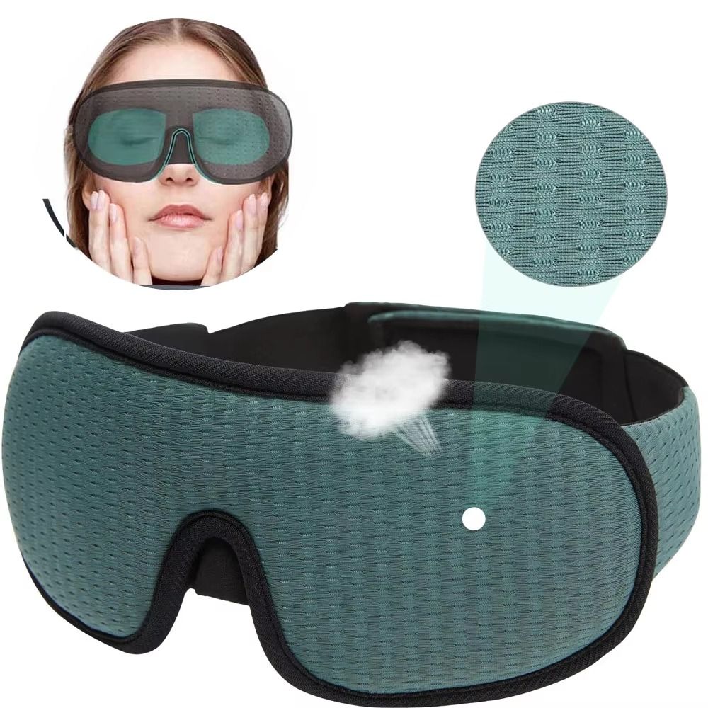 Breathable 3D Sleeping Mask Adjustable Strap Sleeping Aid Eyepatch Eye Cover Household