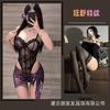 Sex Underwear Sexy Belt Steel Rim Leopard Print Onesie Uniform Pure Desire Flirting Pajama Set
