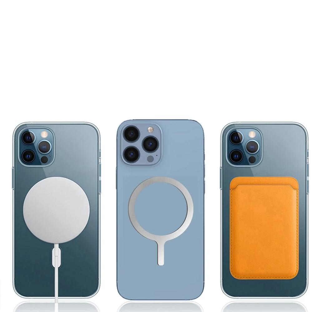 Universal Magnetklistremerke Magnetisk Adapterring Egnet for Magsafe IPhone Trådløs Lading Mobiltelefon Rund Metallplate Ring