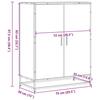 VidaXL Shoe Cabinet Brown Oak Engineered Wood and Metal 3300869