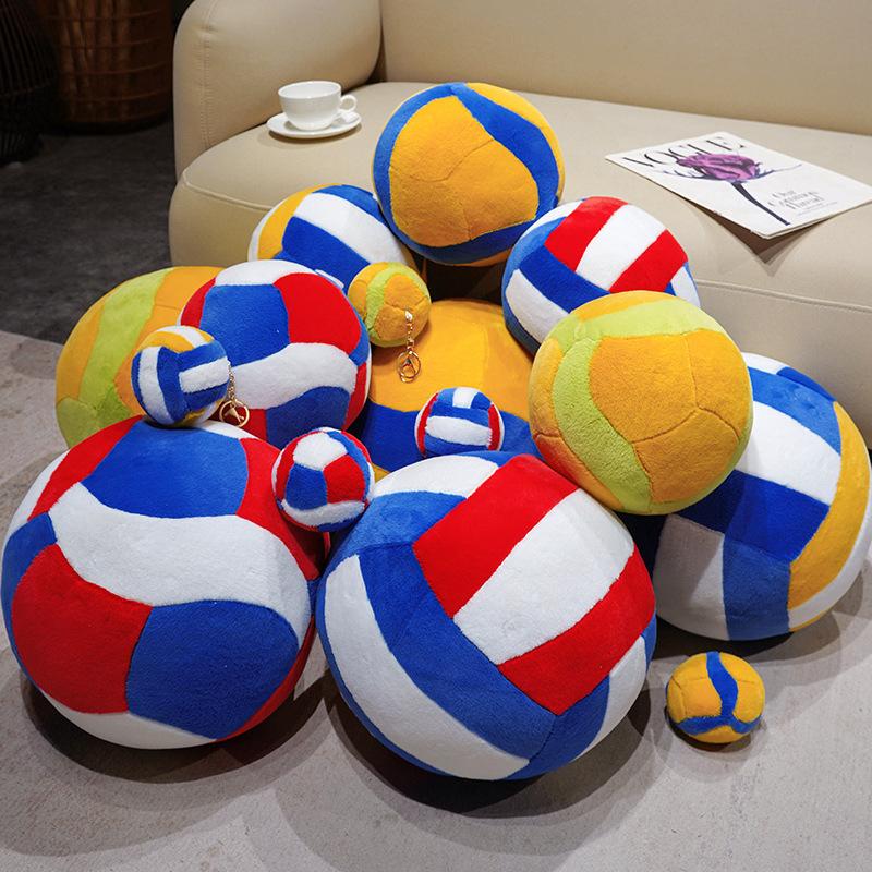 New Amusing Lifelike Volleyball Plush Toys Stuffed Full Colorful Doll Soft Throw Pillow Creative Home Decor Sofa Backrest