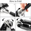 2 Pack Fishing Net with Telescopic Pole Handle, Fish Landing Net with Sturdy Collapsible Handle, Folding Nylon Mesh Landing Net for Saltwater