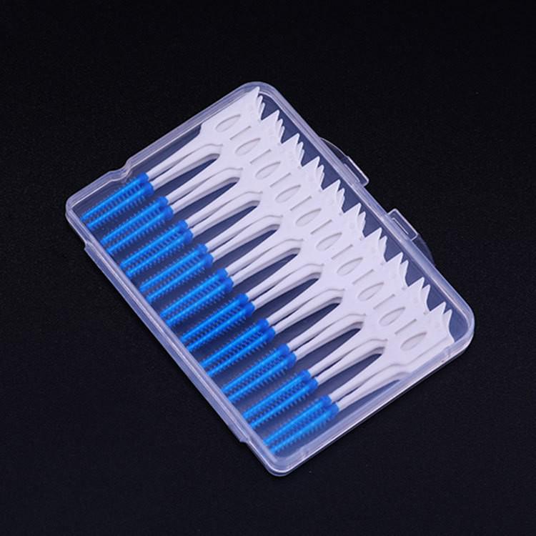 200-Pack Disposable I-shaped Soft Rubber Interdental Brushes and Toothpicks for Orthodontic Use