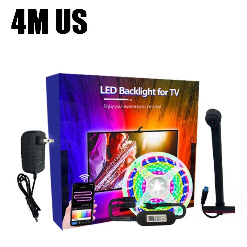 LED TV Screen Sync Light Strip RGBIC Background Ambient Light APP Control for TV Computer Screen Background Decoretions