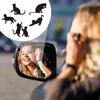 OLYCRAFT 5 Styles/1 Sheet Rearview Mirror Decal Cat Shape Car Window Stickers Car Side Mirror Sticker Removable Waterproof PVC Sticker for Car