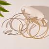 No ear piercings, simple metal sense, geometric plain ring, ear clips, European and American fashion commuting atmosphere, high sense temperament