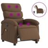 VidaXL Electric Massage Recliner Brown Fabric, Electric Massage Chair, Recliner 3203970