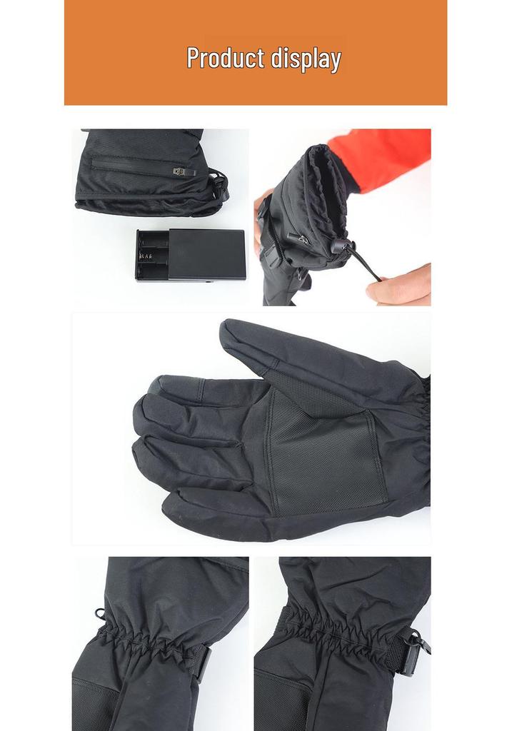 Waterproof Heated Winter Gloves for Riding, Skiing, and Outdoor Activities