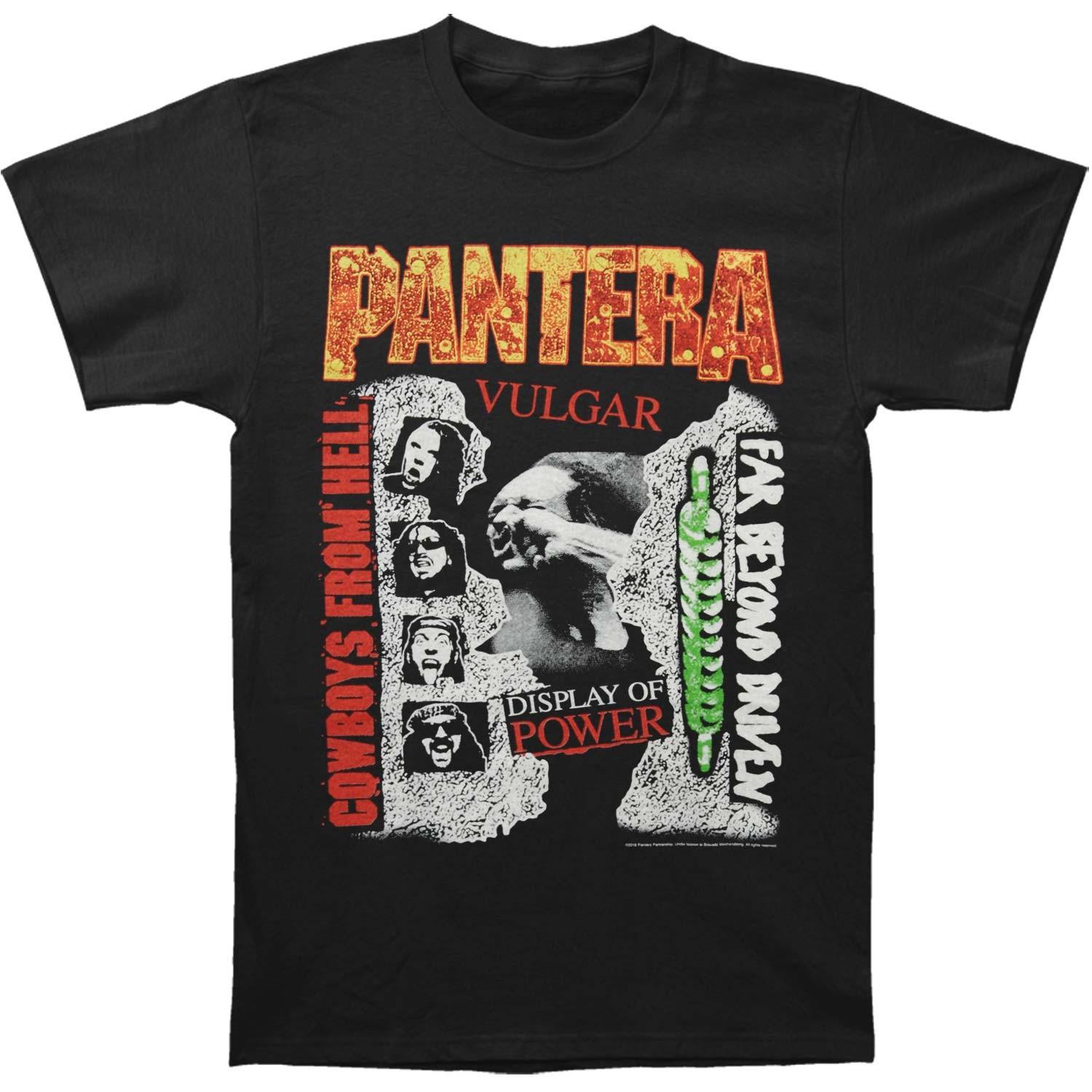 Men s Pantera 3 Albums Slim Fit T-shirt Medium Black XXXXL