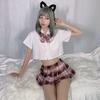 Sexy lingerie student dress sexy jk uniform seduction hot pleated skirt cosplay suit