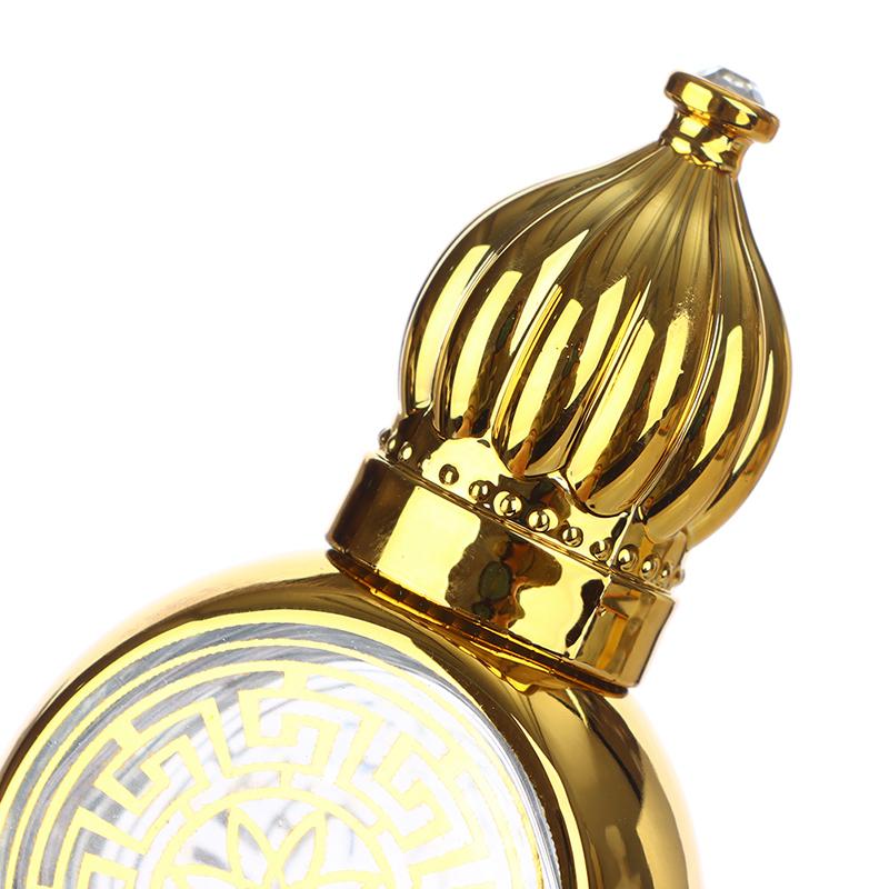 10Ml Portable Essential Oil Roller Bottle Gold Crown Shape Perfume Bottles