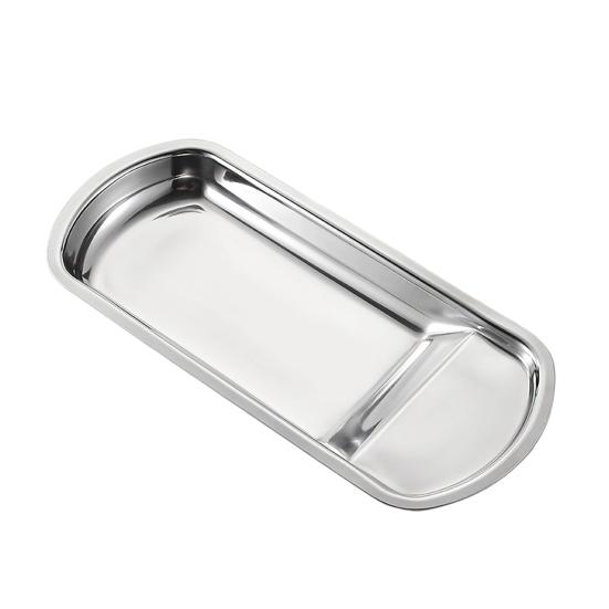 Metal Serving Spoon Rest Stainless Steel Buffet Tray, Holder with Food Tongs Cooking Accessory Rack, Plate for Bread Cake, Kitchen Counter Organizer