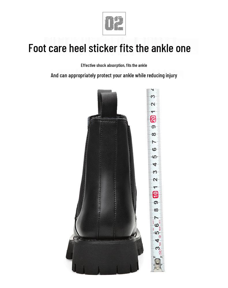 Trendy Men's Elastic Sock-Fit Chunky Sole Boots, Round Toe High-Top Martin Style, Inspired by Xiaohongshu Live Broadcast.