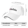 Youtube Sun Baseball Cap Summer Men Women  Design Hip Hop Hats Adjustable Fashion Tennis Skate Baseball Caps