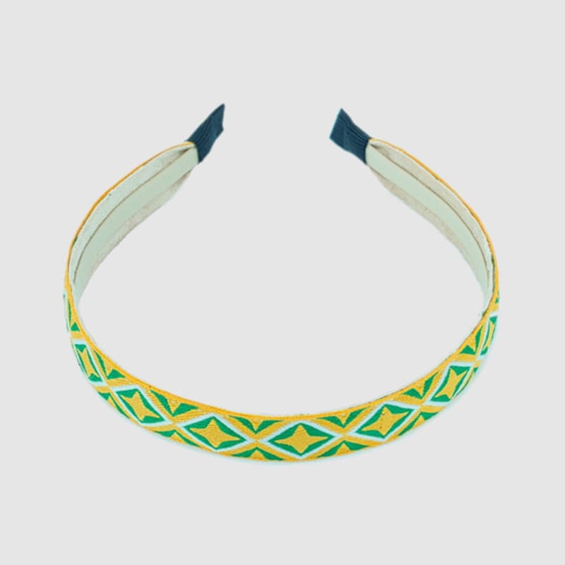 LALA Afrikanisches Muster Haarband - SENF