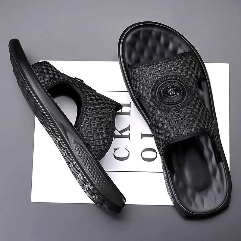 New Men Shoes Summer Slippers Casual Slides Comfortable Street Cool Beach Shoes Trend Sandals