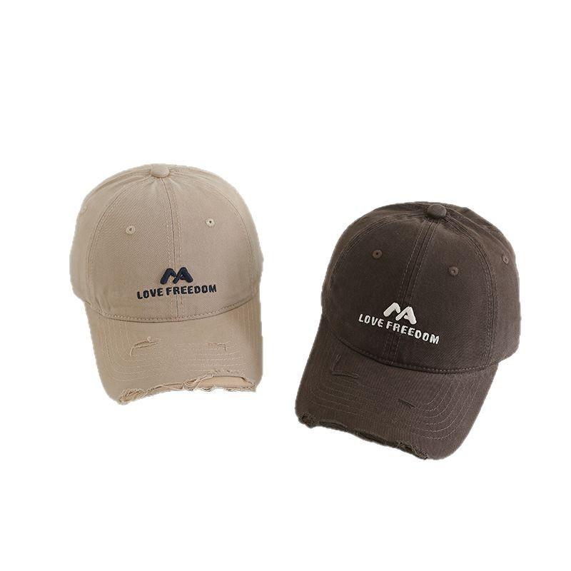 Casquette de baseball coréenne mignonne brodée grand tour de tête pour hommes et femmes même style coréen mode dessus souple casquette de baseball couple tendance