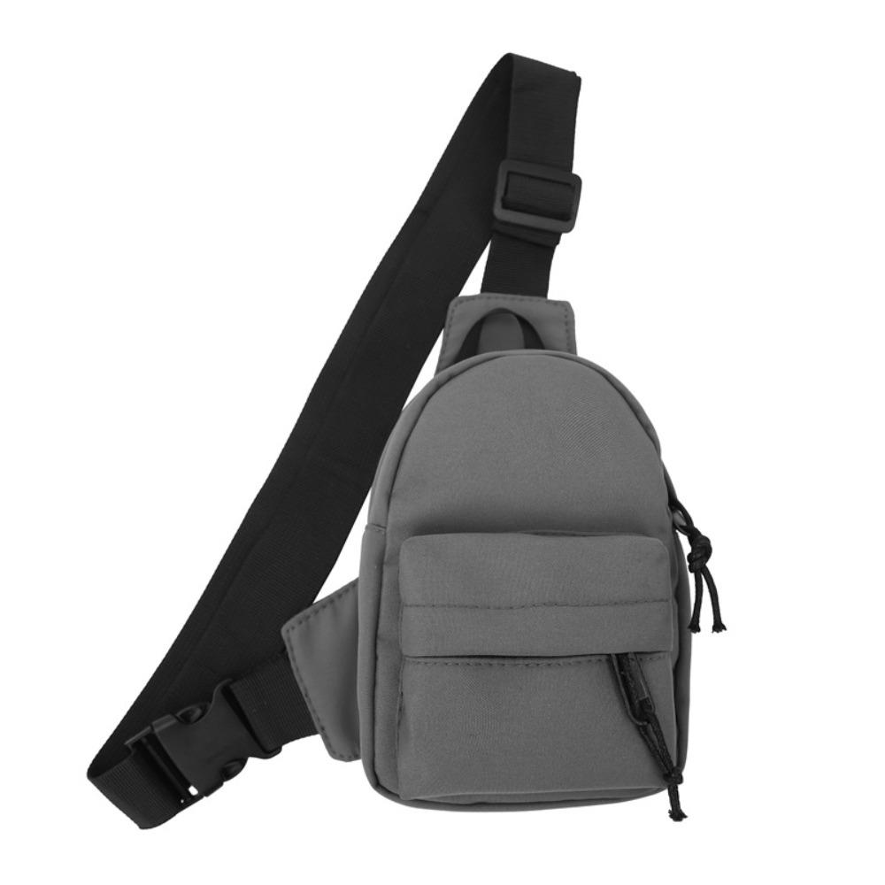 Solid Color Sport Chest Bag Nylon Shoulder Bag Leisure Men Crossbody Bag  Fitness