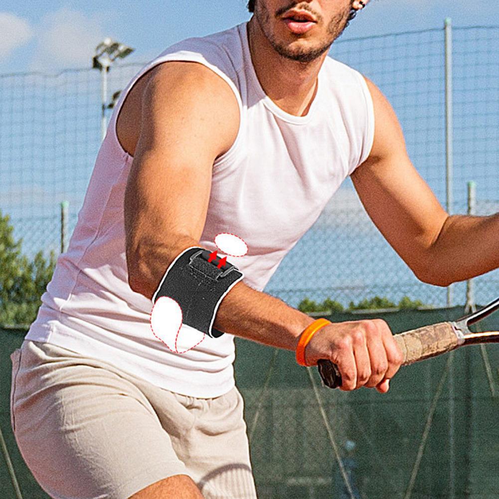 Tennis Elbow Pad With Compression Pad Fastener Tape Adjustable Strap Breathable Sweat-Absorbing Sports Fitness Elbow Guard