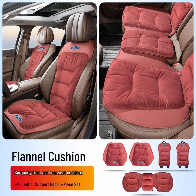 Flannel Lumbar Support Car Seat Cushion for Ford Mondeo, Fusion, Focus, Taurus