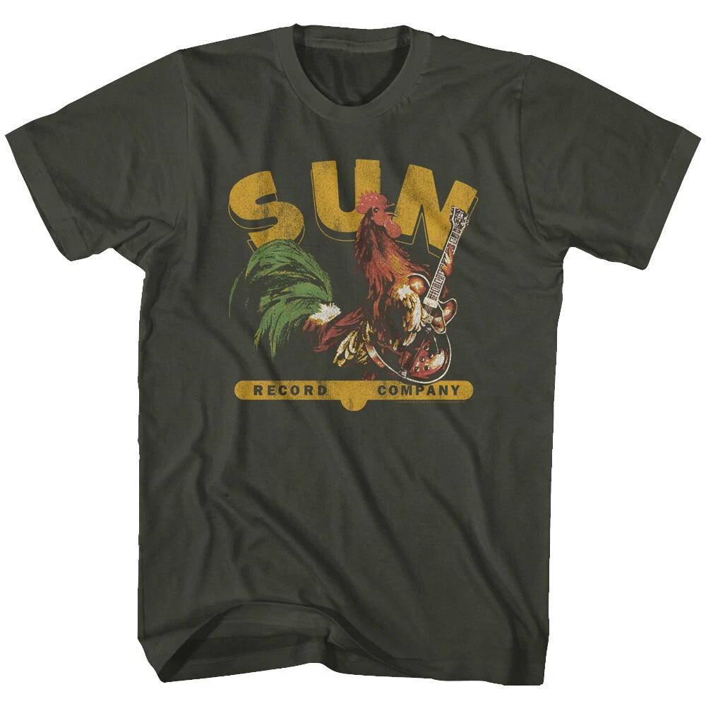 Sun Records Record Company Rooster With Guitar Men s T Shirt Rock Music Merch M