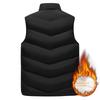 Men's Lambskin Stand-Up Collar Plus Size Korean-Style Vest - Thick, Warm, Velvet-Lined For Autumn/Winter.