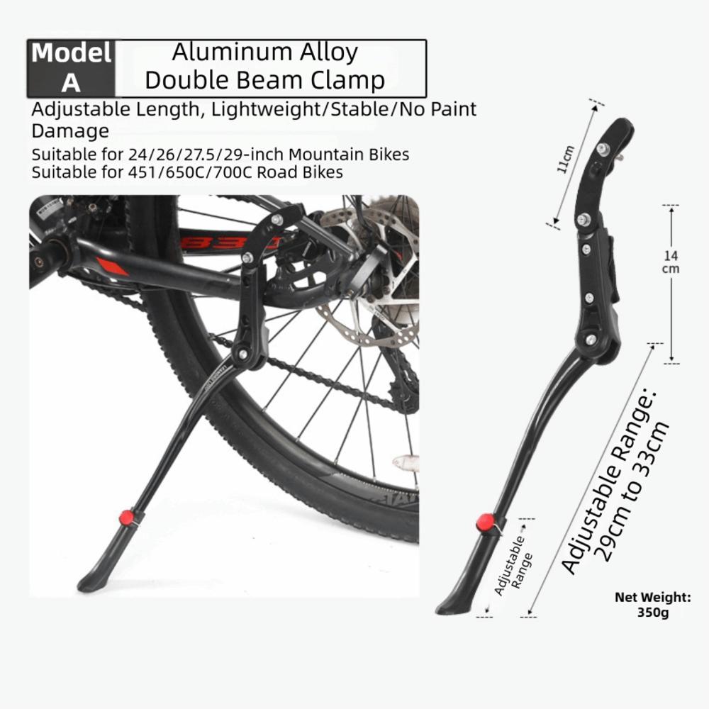 Adjustable Bicycle Kickstand Solid Universal Bike Rear Mount Kickstand Heavy Duty High Strength Bike Side Rear Kick Stand