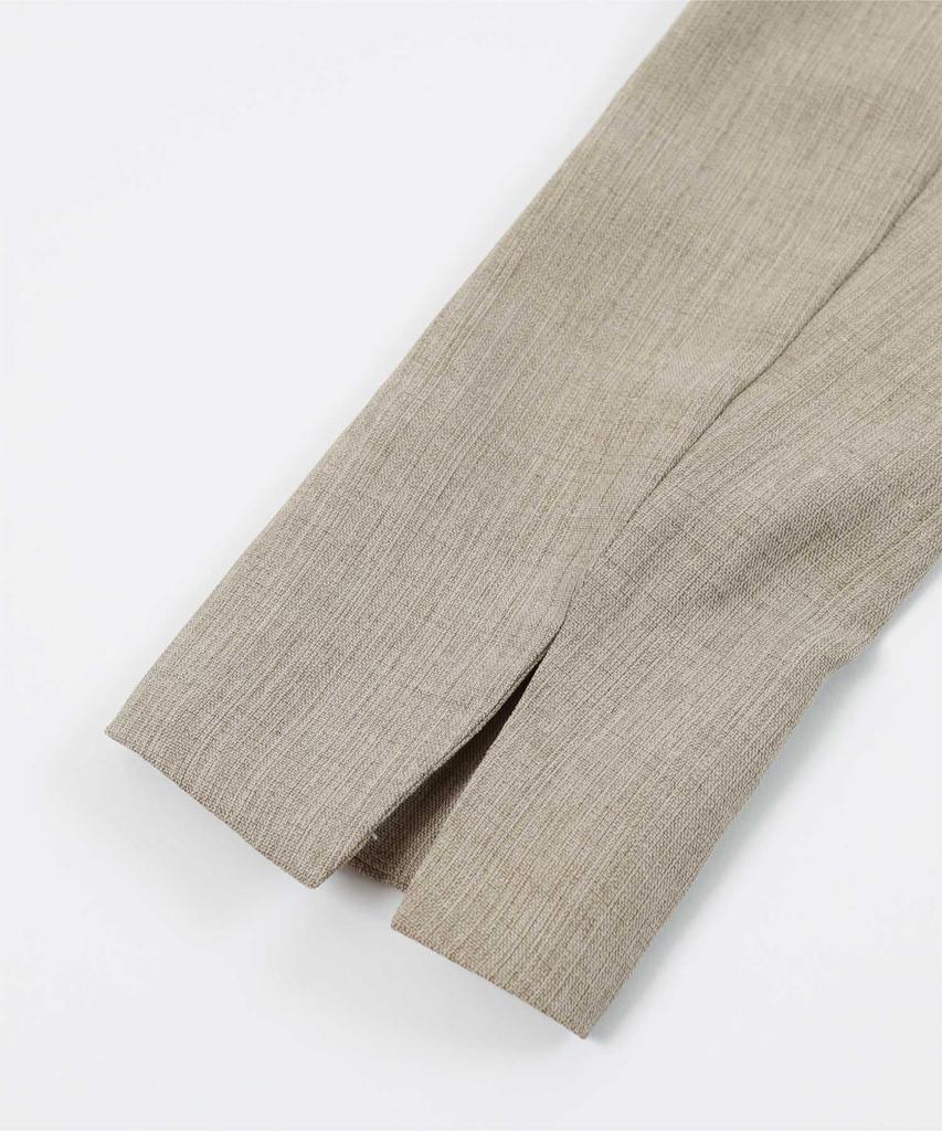 Ihre leinenähnliche kragenlose Jacke (BDXN1960), Damen, Hellbeige, Größe S