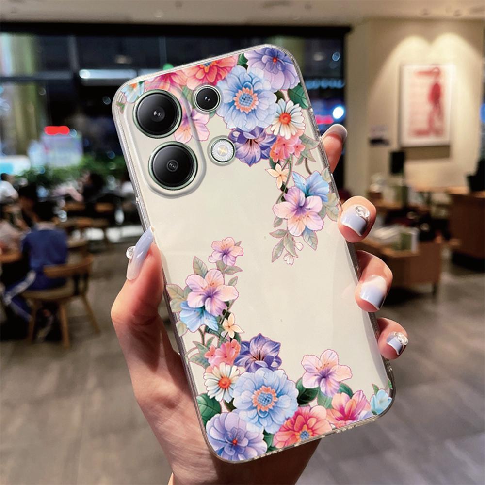Blumenarrangement Rose Gänseblümchen Klare Handyhülle Für Xiaomi Poco X6 X3 X4 X5 M4 Pro M5s Stoßfest Weich Mädchen Transparent Hülle