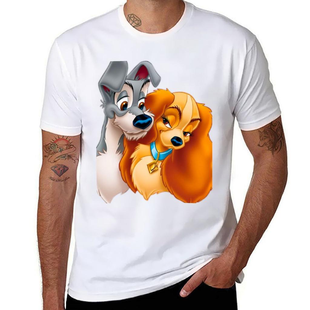 Perros La Bella y la Bestia Camiseta Cómoda para el Uso Diario