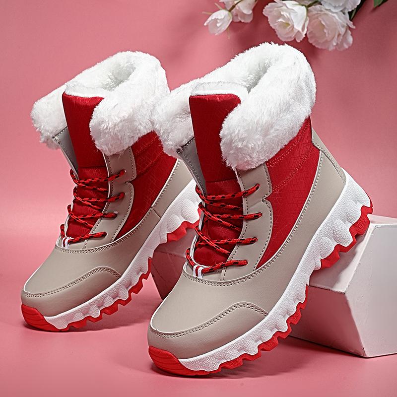 Women's Winter  Casual Snow Boots Warm Plush Outdoor Hiking Boots