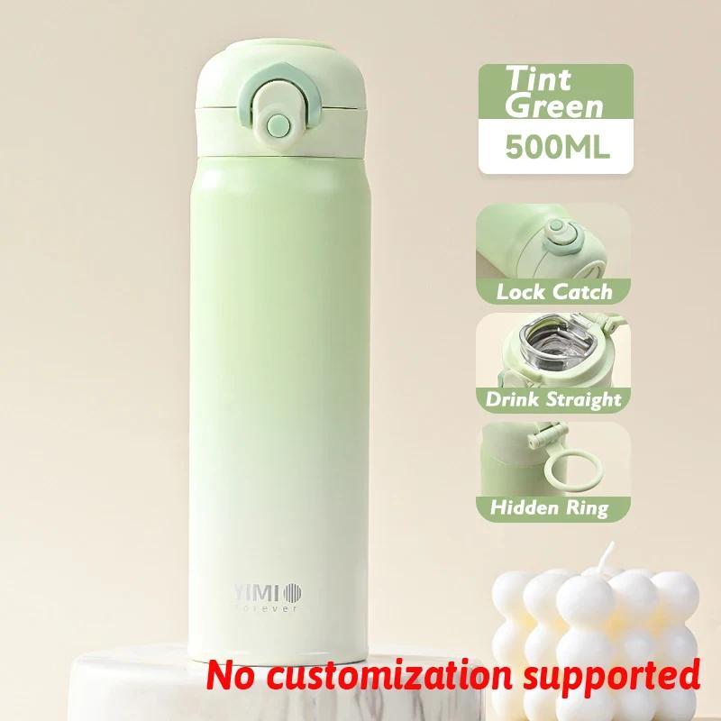 500ml Large Capacity Thickened 316 Stainless Steel Gradual Change Color Cup Vacuum Thermal Insulation Portable Tumbler Thermos