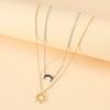 2-delige Geluksketting Zon en Maan Hanger Ketting Ketting Bff Vriendschap Cadeaus Sieraden Roestvrij Staal Kettingen