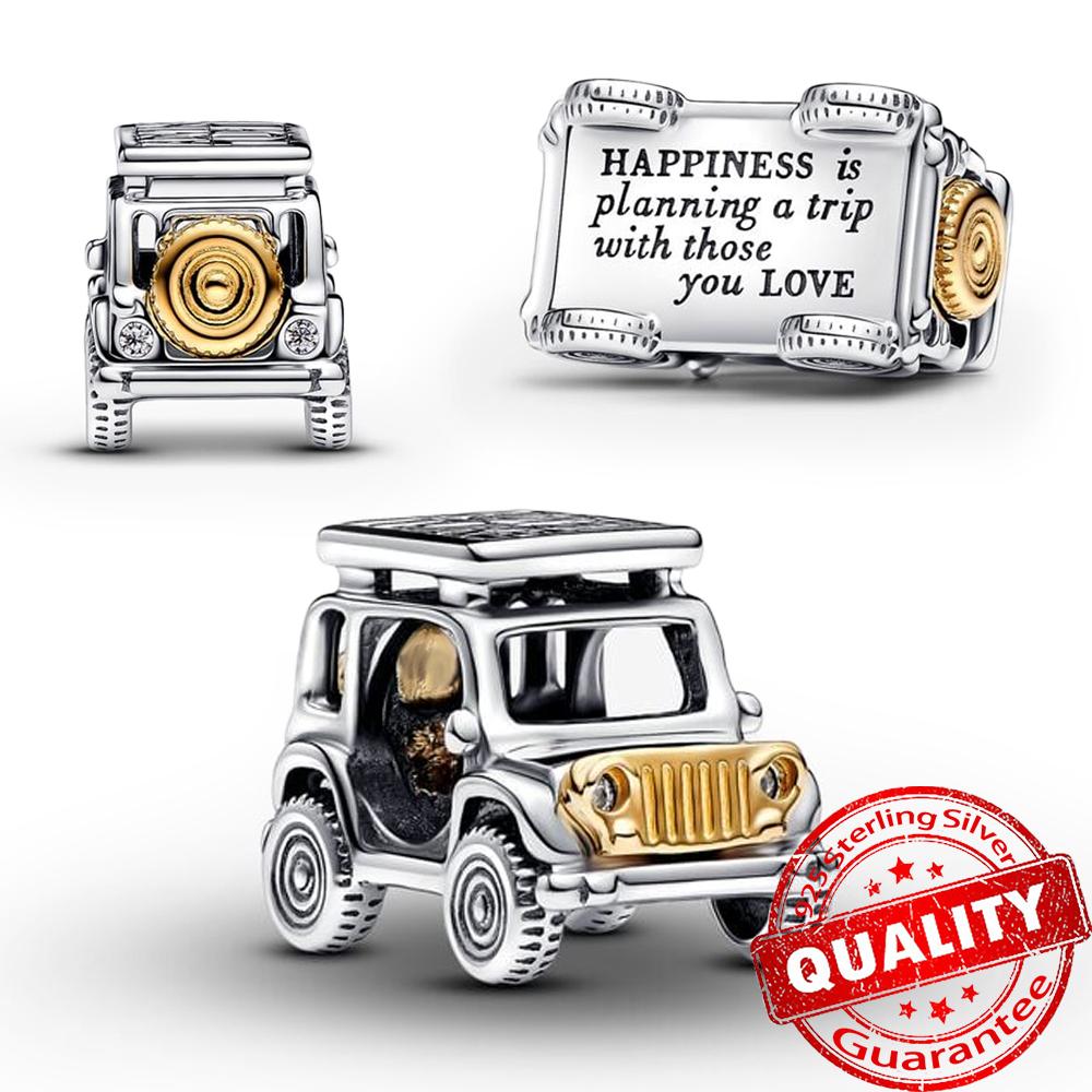 Radiant Copper Camera Airplane & Suitcase Dangle Charm Fit Original Bracelet Adventure Car Charm For Girls Fine Jewelry Gift