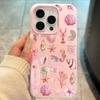 Pink Marine Creature Pattern Phone Case For iPhone 11 12 13 14 15 16 17 Pro Max 16E 17Air XR X XS Max 7 8 Plus Shockproof Cover