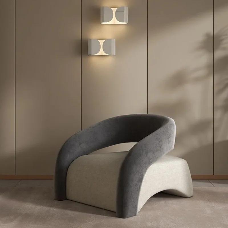 Casual Fabric Single Sofa Nordic Simple Living Room Furniture With Armrest And Backrest Lounge Chair Modern Leisure Sofa Chair