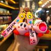 New Creative Kirby Cartoon PVC Doll Keychain Pendant Couple Bag Pendant Kirby Food Three-dimensional Doll Car Keychain Pendant