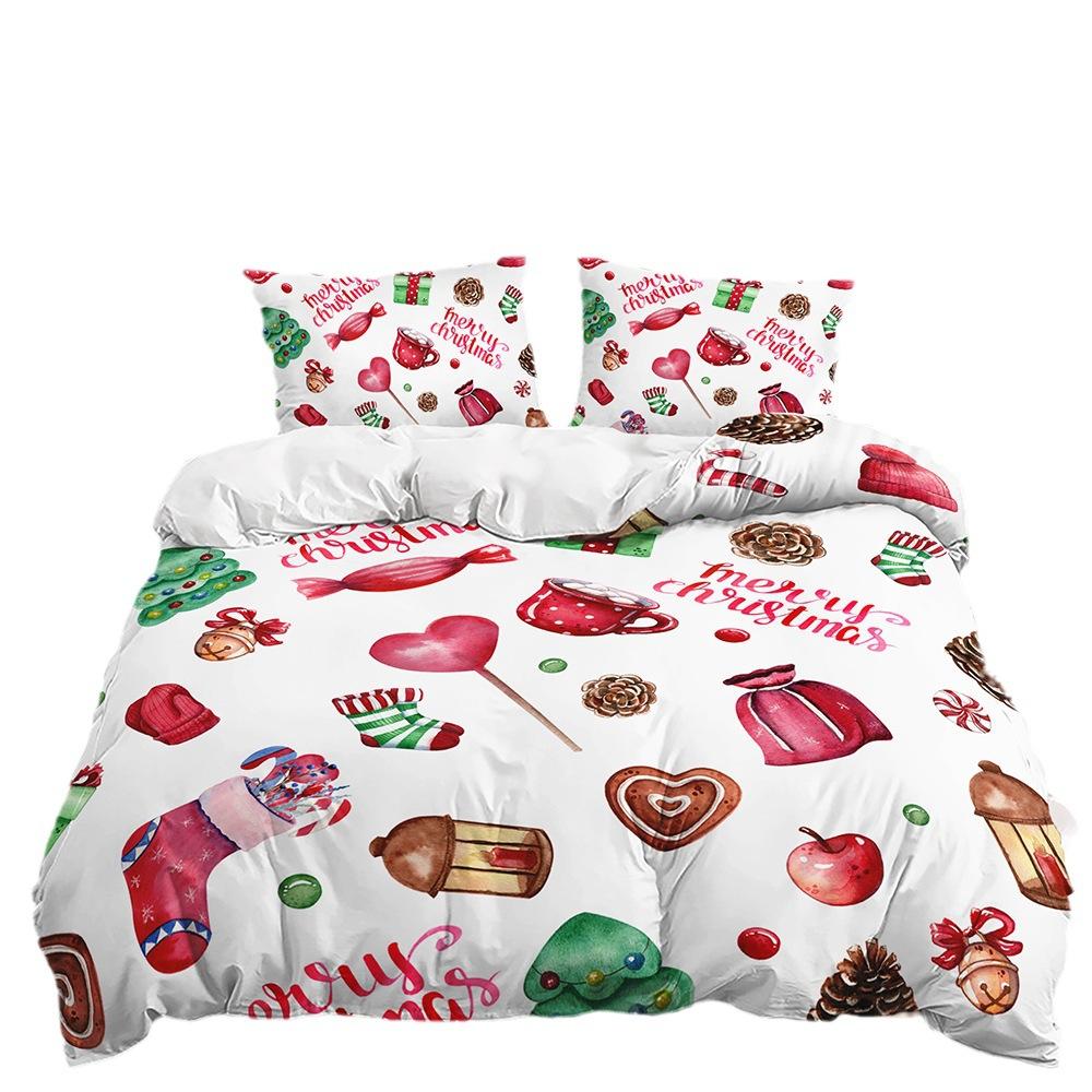 Three-Piece Christmas Quilt Set Two-Piece Bedding Set
