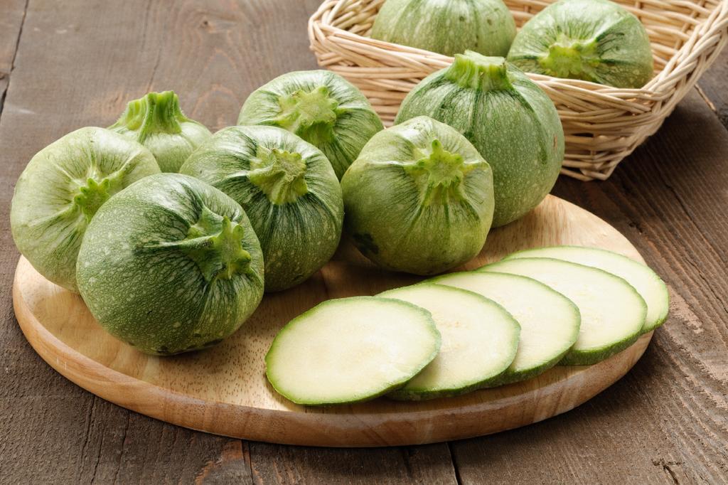 SAFLAX Garden In the Bag - Organic - Courgette - Tondo Di Nizza - 5 Seeds - With Substrate In a Fitting Stand Up Bag - Cucurbita Pepo