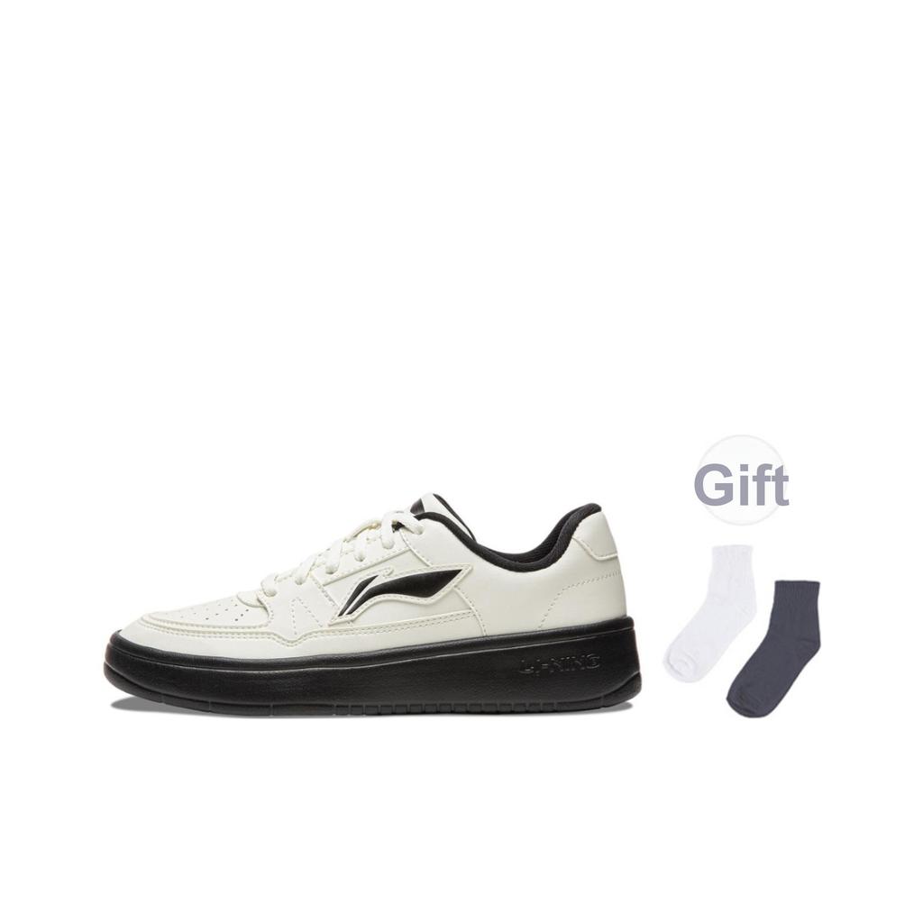Li Ning Yue Lin 1.0 Retro Casual Classic Versatile Durable Lightweight Breathable Increased Height Low-Top Skate Shoes Kids Sneaker Black AGCV492-5