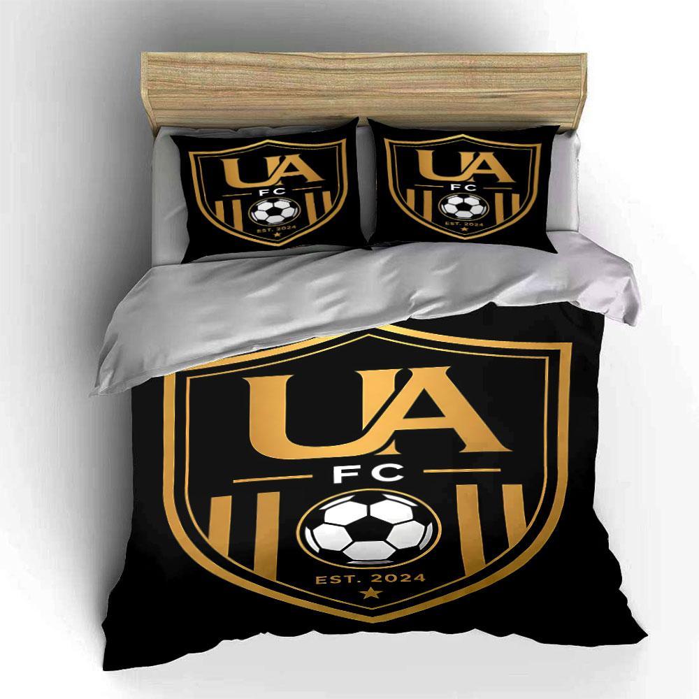 UA FC Soccer Emblem Bedding Set Bedding Duvet Cover Set Duvet Cover Pillowcases (1 * Duvet Cover 2 * Pillowcases, Without Duvet Insert)