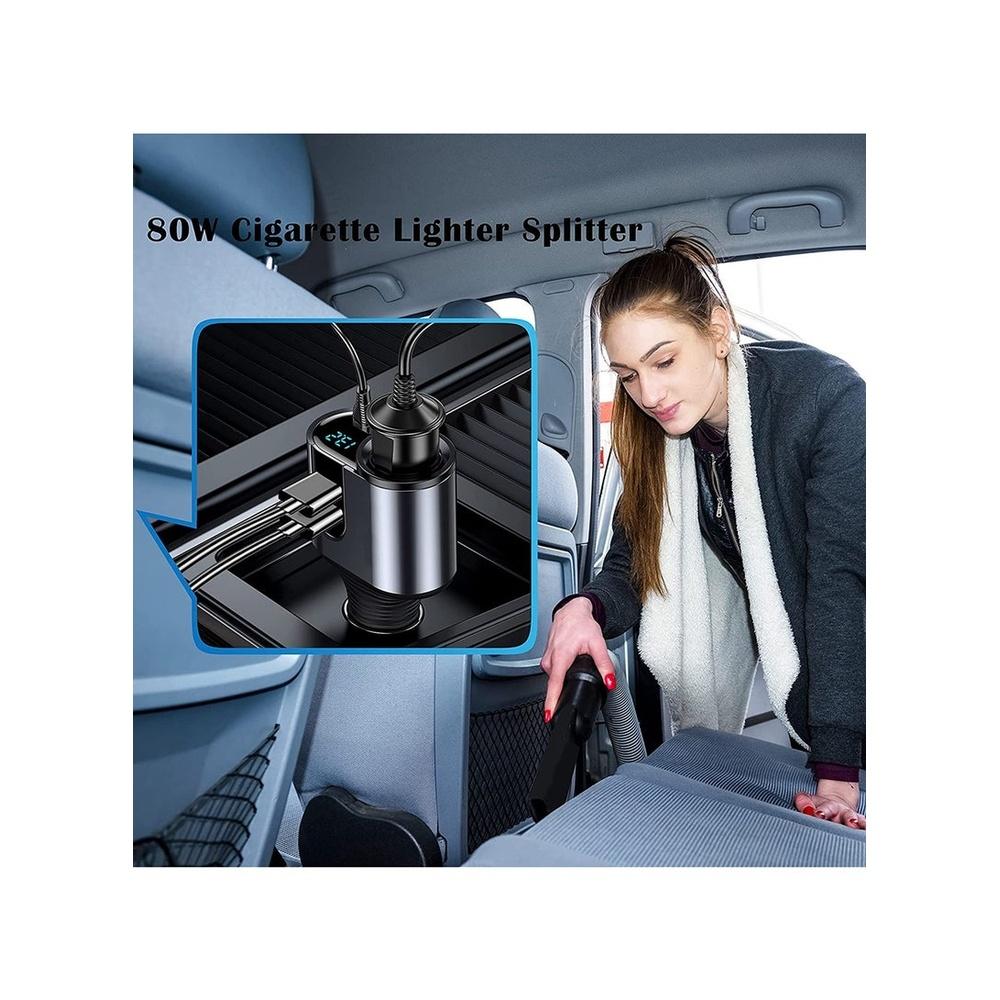 Car Charger Splitter PD30w QC3.0 Lighter Adapter Car Lighter Socket Splitter with Switch