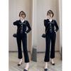Women's Petite Cotton-Nylon Blend Micro Flare Suit Pants – 9/10 Length for 145-150cm Heights